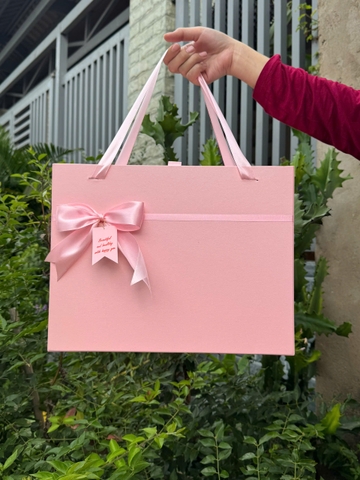 Hộp Quà Sinh Nhật Sang Trọng  SAHA Có Quai Xách Màu Trang Nhã Tặng Người Yêu Người Thân HQ54