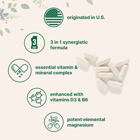 Magnesium Citrate with Vitamin D3 & B6, 240 capsules