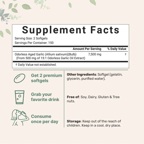 Odorless Garlic Softgels