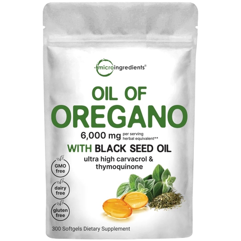 Oregano Oil with Black Seed Oil, 300 softgels