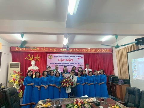 Không khí gặp mặt 93 năm ngày thành lập HỘI LIÊN HIỆP PHỤ NỮ VIỆT NAM  sáng ngày 19/10/2023 tại Trường trung cấp Kinh tế - Kỹ thuật Bắc Ninh