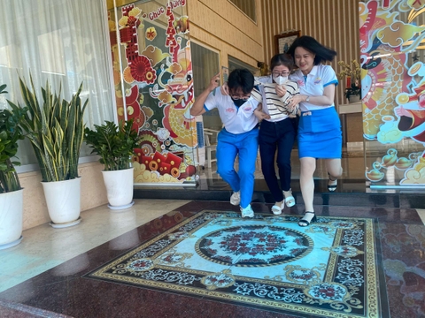 Diễn tập tình huống cháy ở Khách sạn Sunrise Ninh Thuận