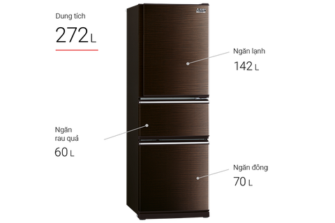 Tủ lạnh Mitsubishi Inverter 365 lít MR-CGX46EN-GBR-V