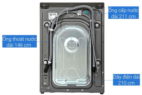 Máy giặt lồng ngang Samsung AI Inverter 11Kg+sấy 7Kg WD11T734DBX/SV