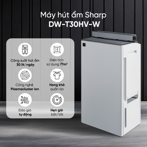 Máy hút ẩm Sharp DW-T30HV-W