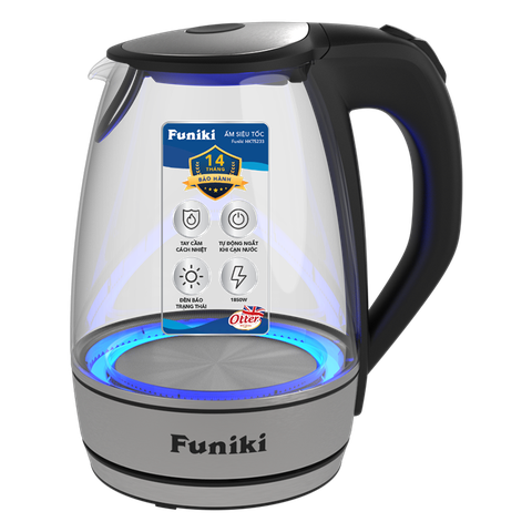 Ấm siêu tốc thủy tinh 1,7 lít Funiki HKT5232