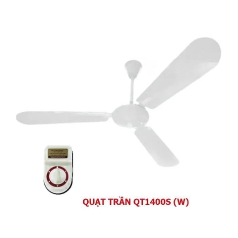 Quạt trần 3 cánh điện cơ 25cm QT1400-S-kem