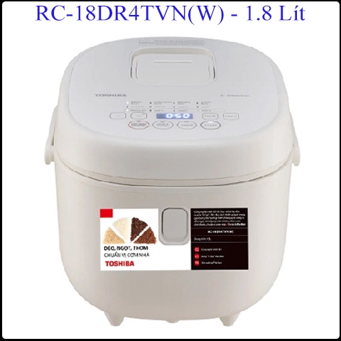 Nồi cơm điện tử Toshiba 1.8 lít RC-18DR4TVN(W)