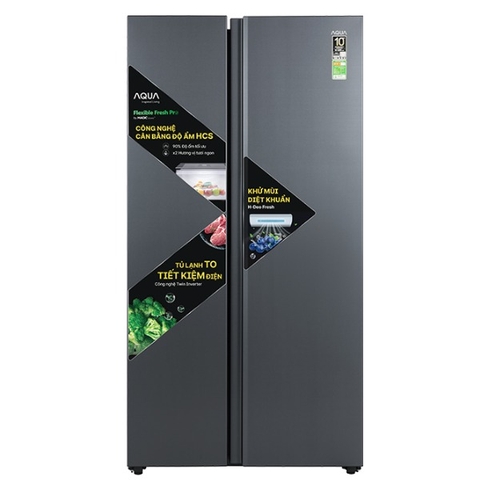 Tủ lạnh Aqua Inverter 646 lít AQR-S682XA(SLB)