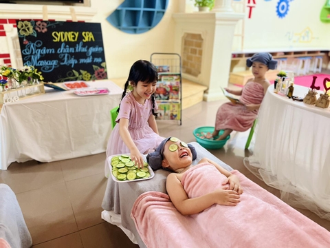 Trải nghiệm SPA KIDS cùng các bạn nhỏ Hệ thống mầm non Bách Việt