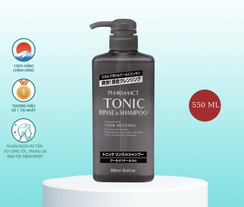 DẦU GỘI XẢ TONIC PHARMAACT DÀNH CHO NAM 550 ML
