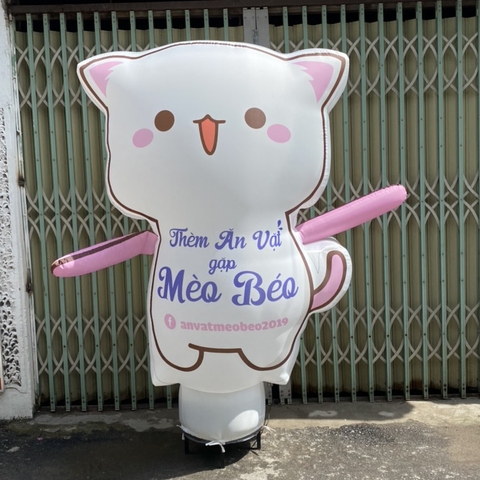 Rối hơi tiệm ăn vặt hình mèo