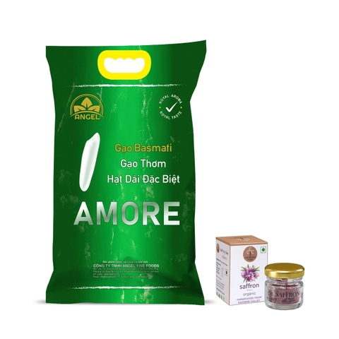 Combo 5kg Gạo Basmati và 1gr Saffron