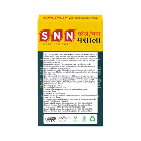 Bột gia vị cà ri Chole/Channa Masala SNN 100g