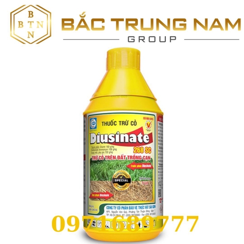 Thuốc Trừ Cỏ DIUSINATE 268 SC, Thuốc trừ cỏ không chọn lọc, diệt cỏ dại kết hợp diệt mầm, tác động tiếp xúc và lưu dẫn