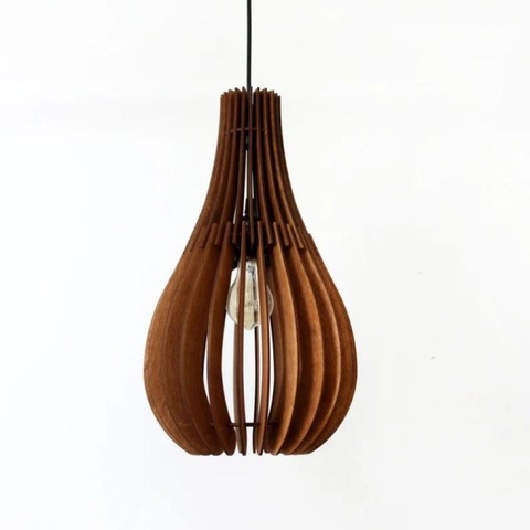 Đèn gỗ trang trí thả trần thẩm mỹ