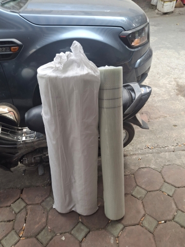 Lưới thủy tinh 5x5, tỉ trọng 70g/m², cuộn 1x50m KDTL - Lưới thủy tinh gia cường chống nứt cho vữa trát tường, cán nền