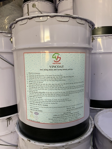 VINCOAT 18Kg - Chất Phủ Chống Thấm Nhũ Tương Bitum Polyme