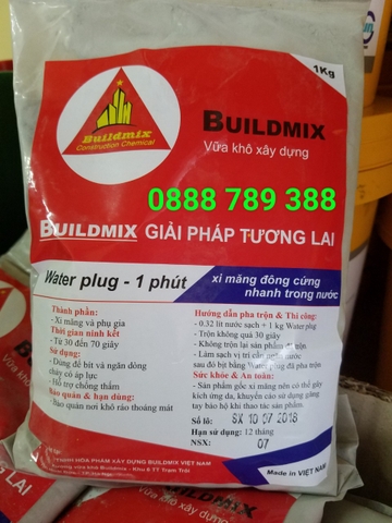 Buildmix WaterPlug - Túi 1kg - Vữa đông cứng nhanh