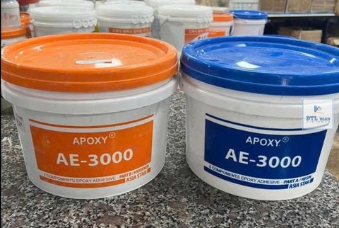 Keo Apoxy AE-3000 Bộ 20kg Màu Xám – Keo Dán Đá, Gạch 2 Thành Phần Gốc Epoxy