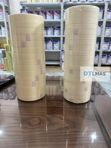 Băng Dính Giấy 1 Mặt Kẻ Vạch 15mm x 25m | Băng Keo Giấy Thi Công Sơn Giao Thông, Sàn Epoxy & Sân Thể Thao