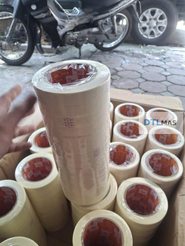 Băng Dính Giấy 1 Mặt Kẻ Vạch 20mm x 50m | Băng Keo Giấy Thi Công Sơn Giao Thông, Sàn Epoxy & Sân Thể Thao