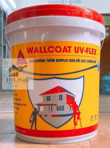Buildmix Wallcoat UV-Flex 18kg - Sơn chống thấm nội ngoại thất gốc Acrylic đàn hồi cao