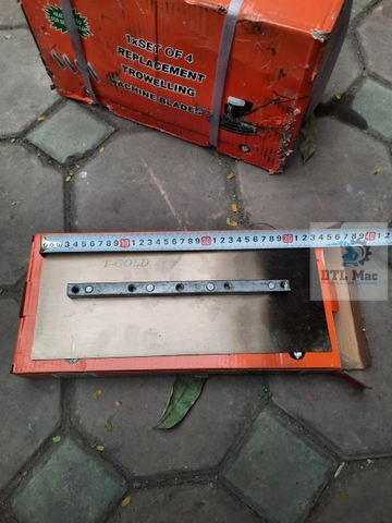 Cánh Xoa Nền Bê Tông 340x150mm dày 2mm. Góc Vểnh - Lưỡi Xoa Nền Bê Tông