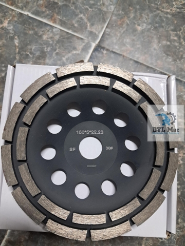 Đĩa mài mịn 150mm màu Đen - Bào mòn, tạo nhám cho bề mặt sàn bê tông, sàn đá, sàn epoxy