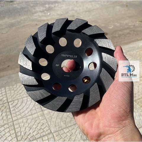 Đĩa mài Thô 150mm màu Đen - Bào mòn, phá bỏ tạo nhám cho bề mặt sàn bê tông, sàn đá, sàn epoxy