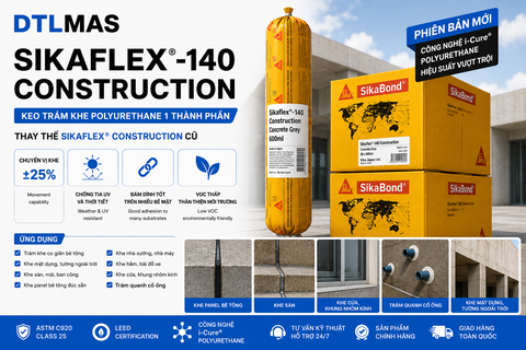 Sikaflex 140 Construction 600ml - Chất Trám Khe Một Thành Phần Gốc Polyurethane