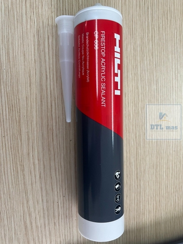 HILTI CP 606 - Tuýp 310ml - Keo silicone gốc nước chống cháy lan sử dụng cực kỳ hiệu quả đối với khe co giãn tối đa 12.5%