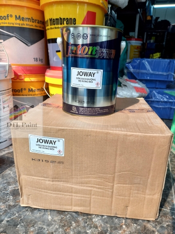 Joway Đen Lon 5Kg - Sơn kẻ vạch, sơn giao thông gốc Acrylic mau khô màu Đen