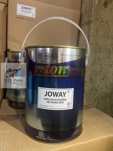 Joway Trắng Lon 5Kg - 00GL - Sơn kẻ vạch, sơn giao thông gốc Acrylic mau khô màu Trắng