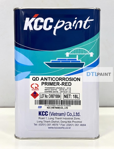 KCC QD Anticorrosion Primer-Enamel 18L – Sơn Lót Alkyd Chống Rỉ 1 Thành Phần