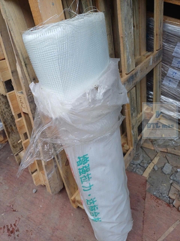 Lưới thủy tinh 5x5, tỉ trọng 120-125g/m², 1x100m VDTL - Lưới thủy tinh gia cường chống nứt cho vữa trát tường, cán nền