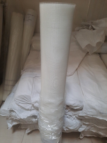 Lưới thủy tinh 5x5, tỉ trọng 80g/m², cuộn 1x50m VDTL - Lưới thủy tinh gia cường chống nứt cho vữa trát tường, cán nền