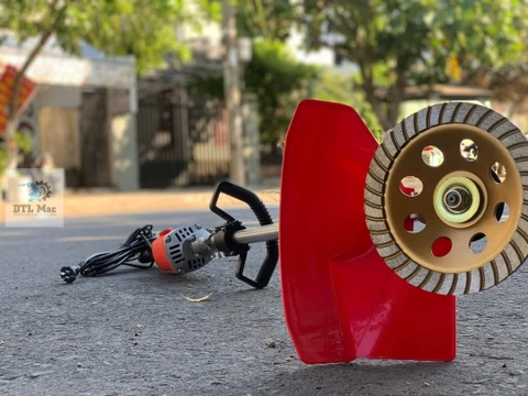 Máy mài tường, mài trần cán dài 2m công suất 3800W
