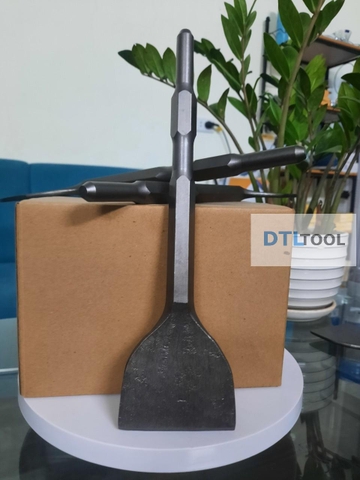 Mũi Đục Bê Tông Dẹt 8cm Dài 28cm Chuôi 17 | Đục Phá, Tẩy Vữa, Vệ Sinh Nền