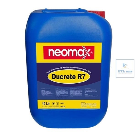 Neomax® Ducrete R7 - Can 10 lít. Phụ gia giảm nước cao cấp, duy trì tính công tác và phát triển cường độ sớm