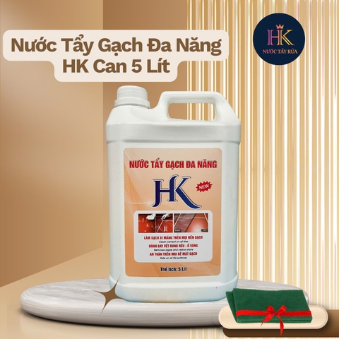 Nước Tẩy Gạch Đa Năng HK – Tẩy Xi Măng, Rong Rêu, Ố Vàng 5 Lít