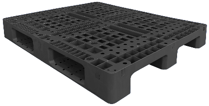 Pallet nhựa 1200x1000x150mm - Tải trọng 800-2200Kg - Đen - BPG120.100.OP11-3