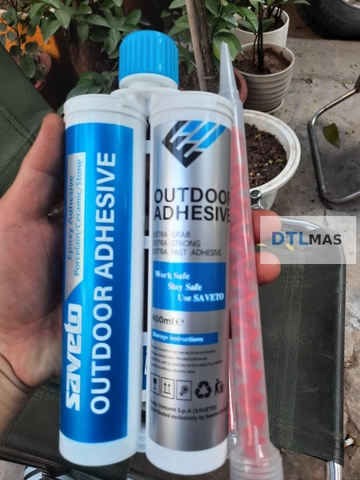 Saveto Outdoor Adhesive 400ml - Keo chít mạch gạch đá gốc Epoxy ngoài trời tuýp 400ml