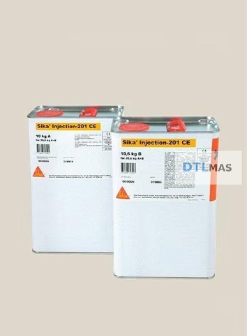 Sika Injection-201 CE 20,6kg – Keo PU Bơm Vết Nứt, Chống Thấm Đàn Hồi Vĩnh Viễn