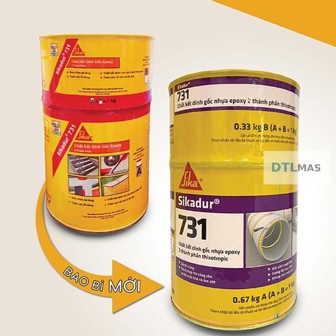 Sikadur 731 Đổi Tên 》SikaDur 31 CF Normal Bộ 1.2Kg - Keo Epoxy 2 thành phần. Kết dính đa năng, cấy thép D<18