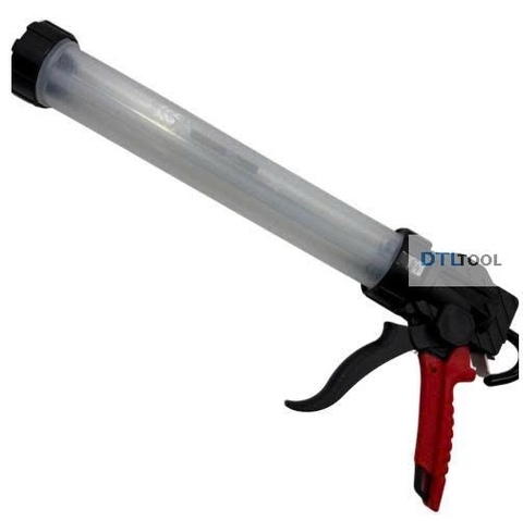Súng Bơm Keo Xúc Xích 650ml DTLtool-03 – Thân Nhựa Trong Suốt Cao Cấp | Bơm Sikaflex, Keo DOWSIL