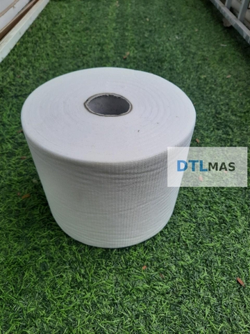 Vải Polyester có dệt khổ rộng 15cm 60 - 65g/m² VDTL. Lưới Polyester chống thấm, gia cố góc chân tường, sàn mái