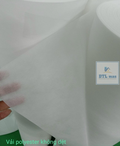 Vải Polyester không dệt khổ 100cm - 40 - 45g/m2