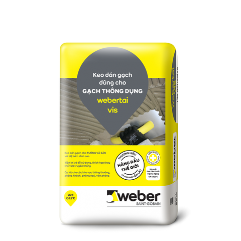 Weber.tai Vis 25Kg - Keo dán gạch gốc xi măng dùng cho gạch thông dụng