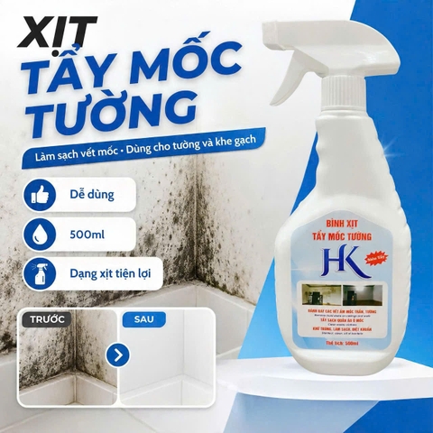 Nước Tẩy Mốc HK 500ml Dạng Xịt – Tẩy Mốc Tường, Trần, Khe Gạch